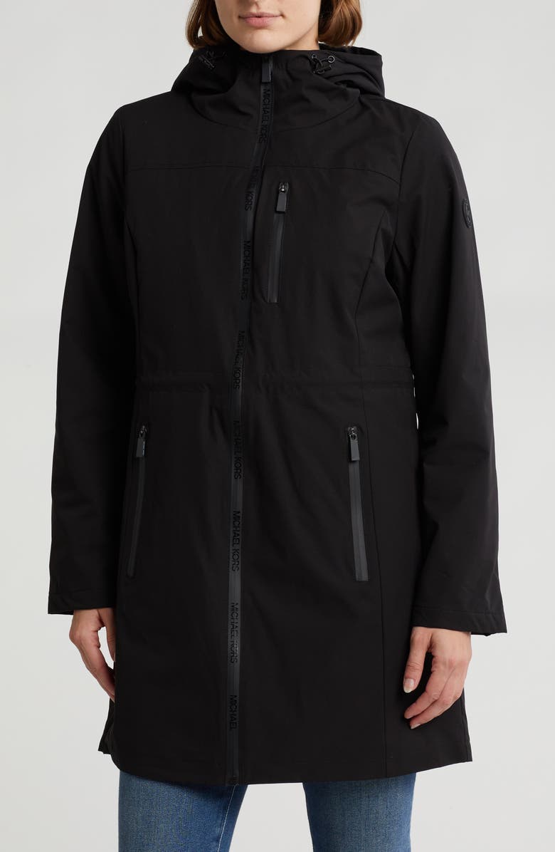 Michael Kors Water Resistant Parka with Faux Fur Trim, Alternate, color,