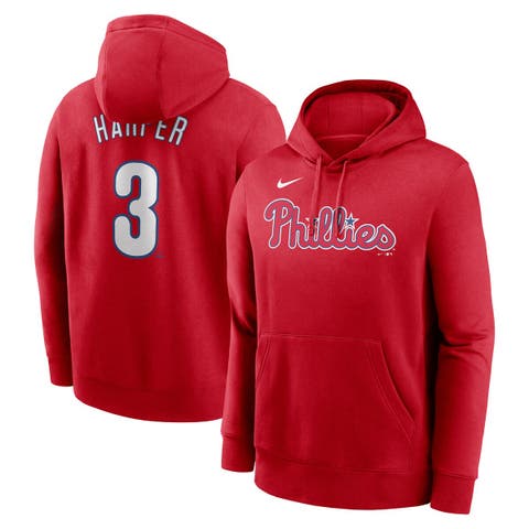 Men's Nike Bryce Harper Red Philadelphia Phillies Player Name & Number Club Pullover Hoodie