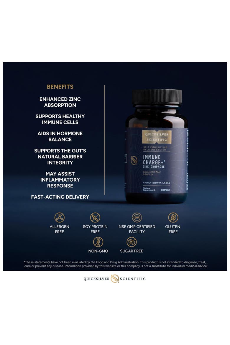 Immune Charge Zinc Ionophore Quercetin and Luteolin Supplement, Alternate, color, None