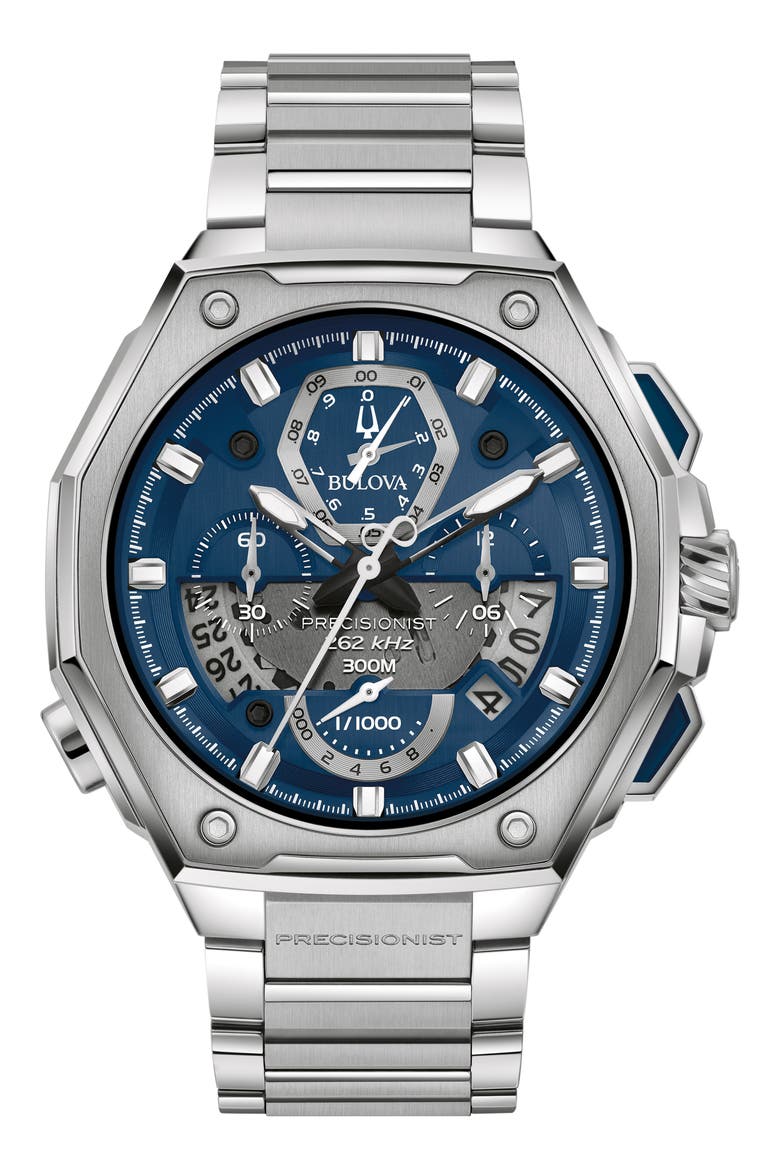 Series X Chronograph Bracelet Watch, 45mm, Main, color, SILVER-TONE
