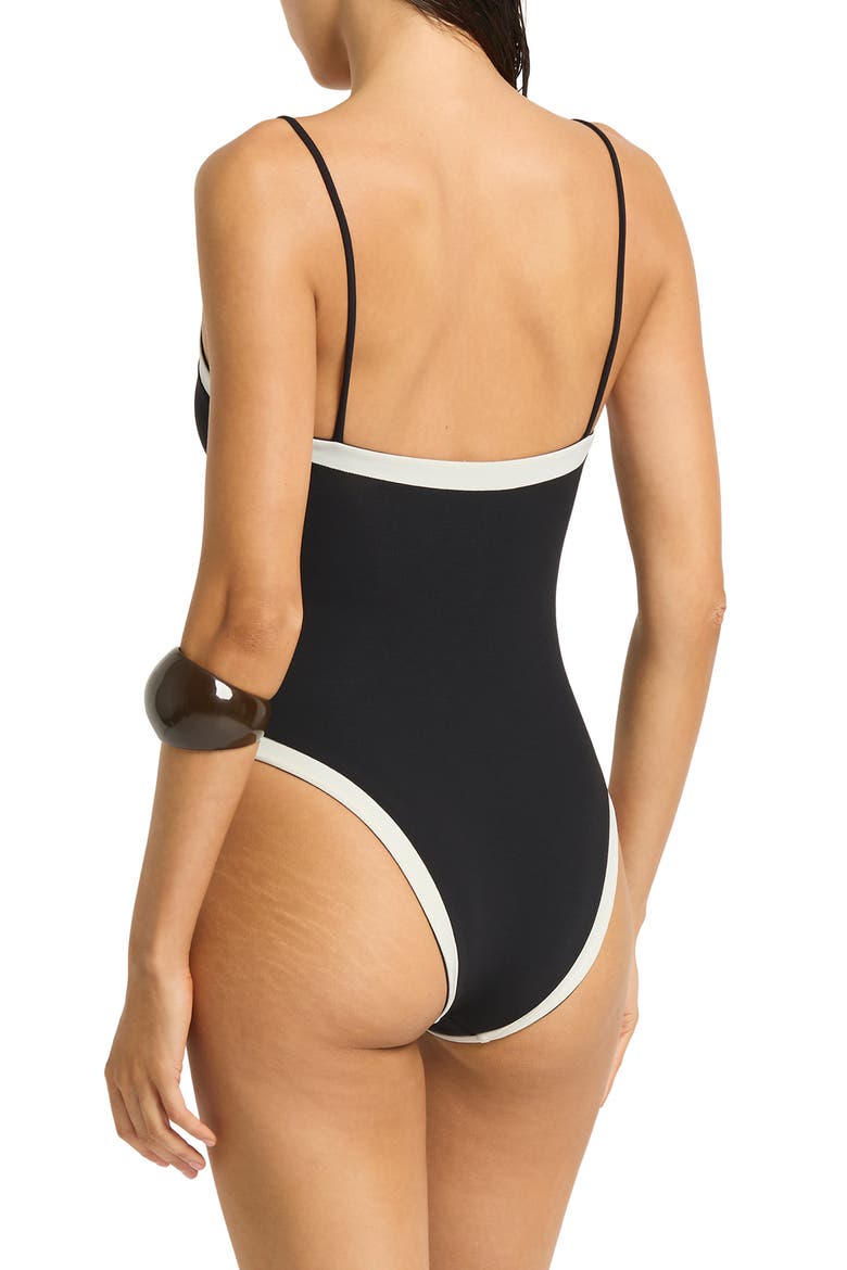 Fosca Reversible Moderate Coverage One-Piece Swimsuit, Alternate, color, BLACK / COCONUT