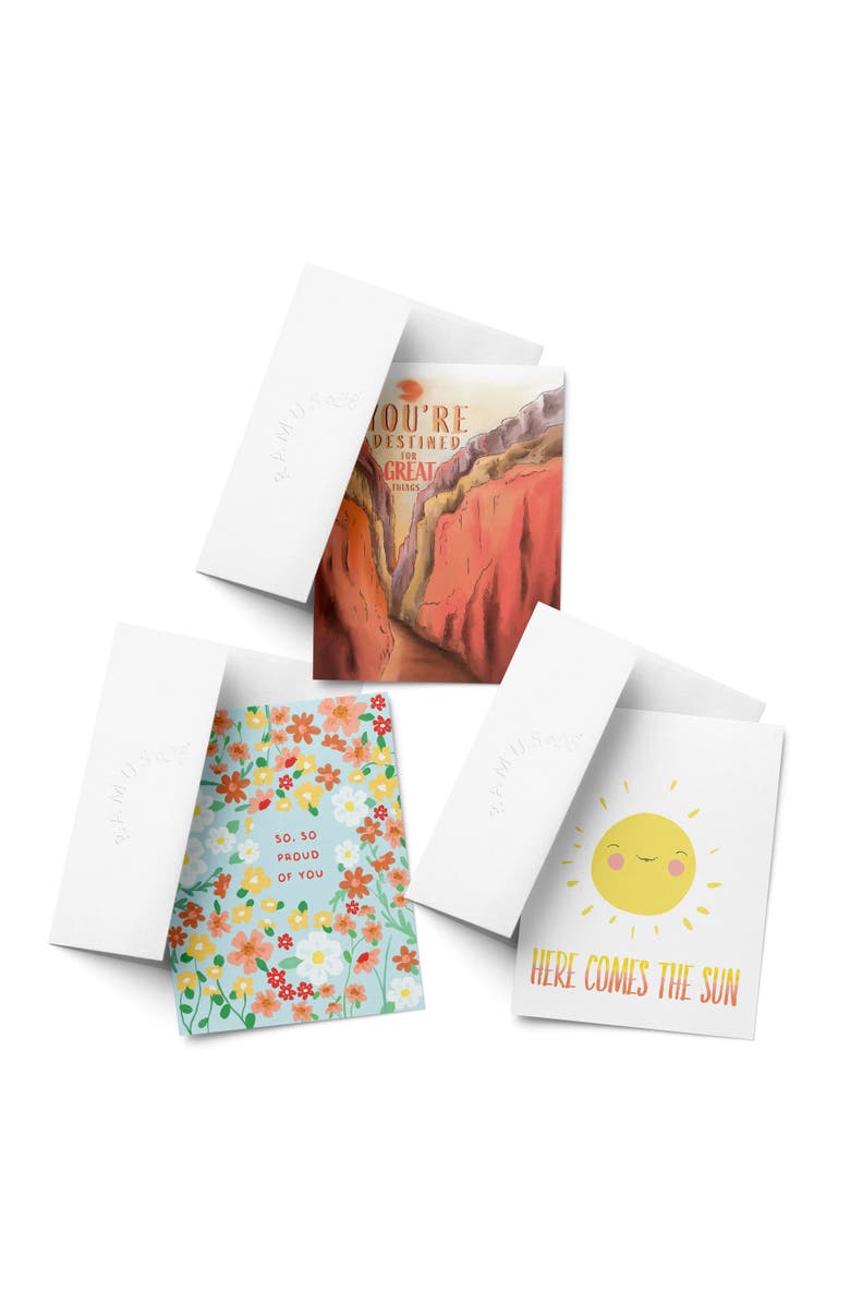 Ramus & Co Celebration/Graduation Assorted Greeting Card Pack (3ct) "Proud, Sun, Valley", Main, color, Multi-Pack