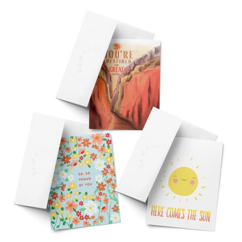 Celebration/Graduation Assorted Greeting Card Pack (3ct) "Proud, Sun, Valley"