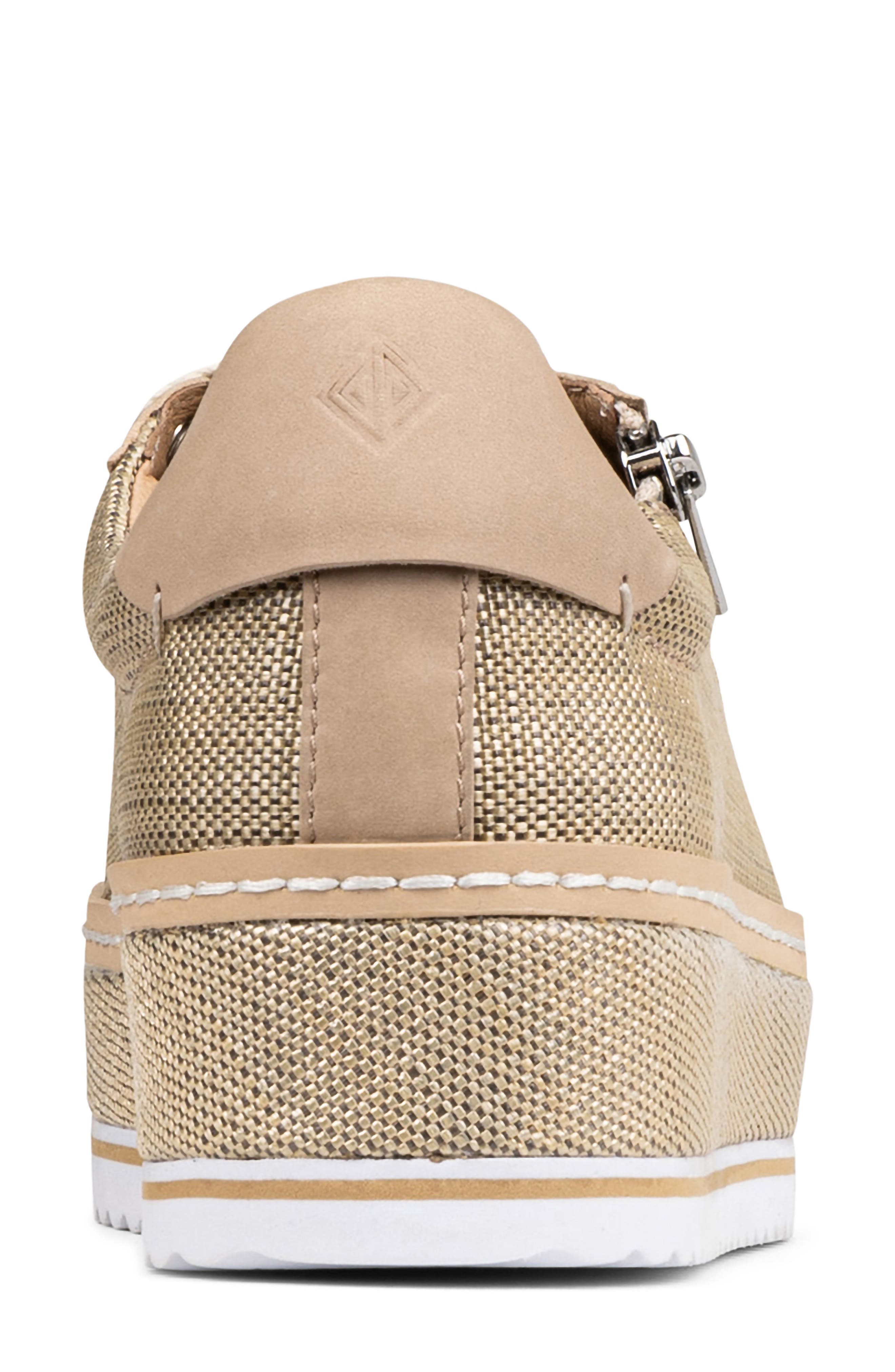 Side Zip Platform Sneaker, Alternate, color, SAND