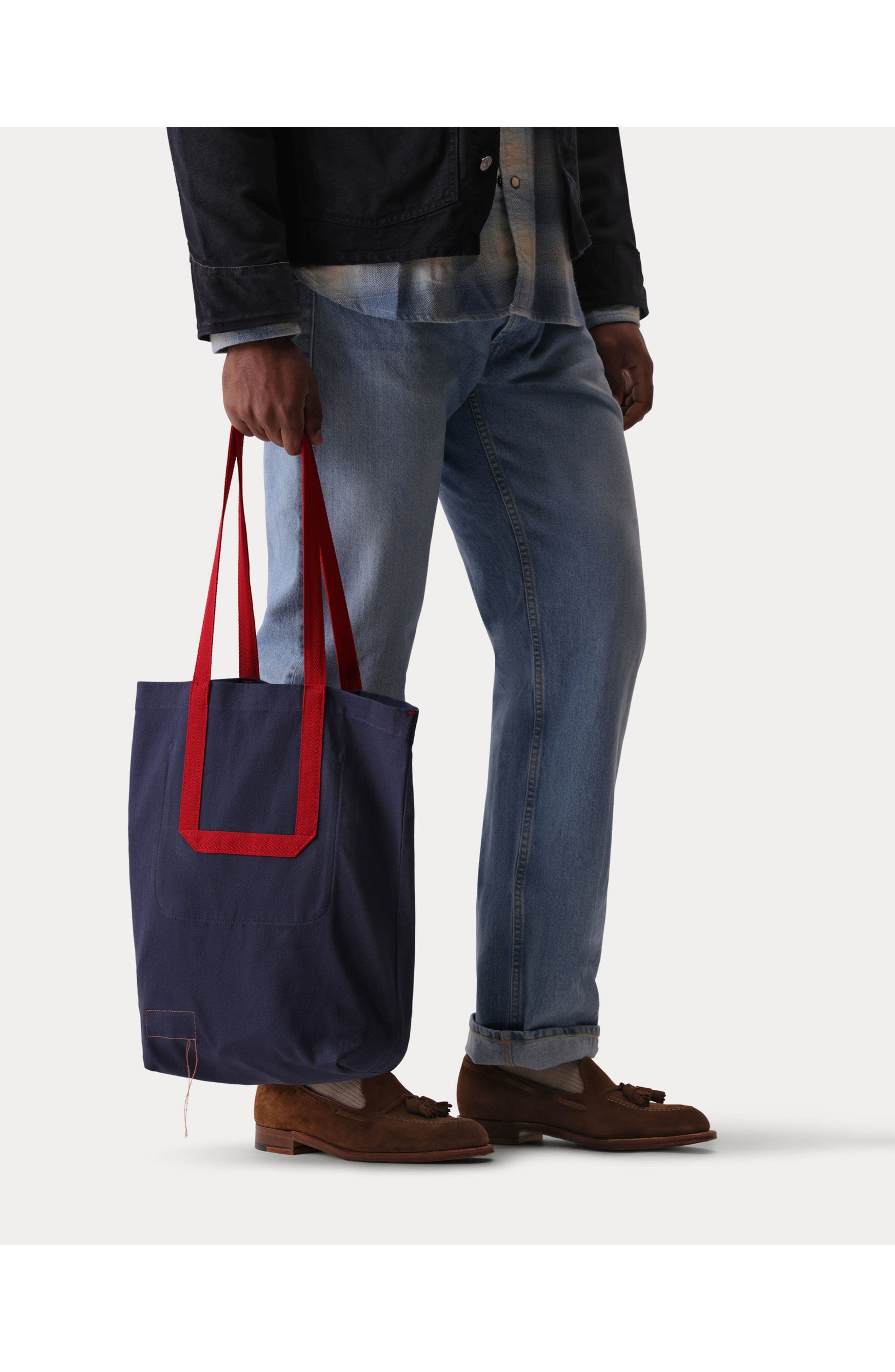 Medicalbag Herringbone Cotton Bag, Alternate, color, BLUE
