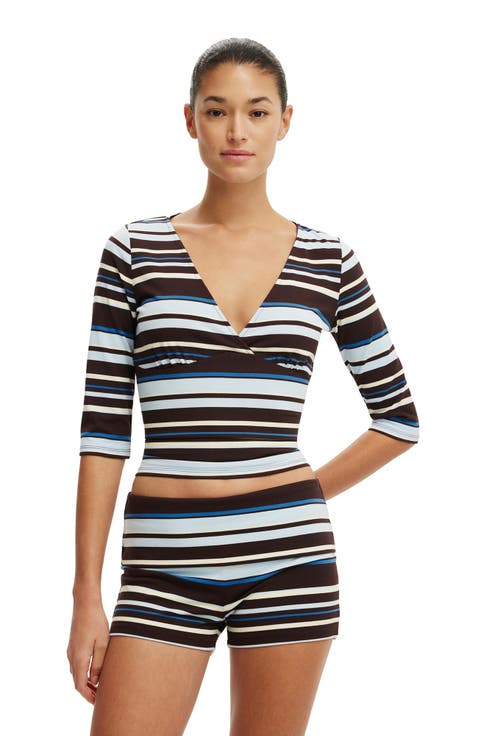 Women's Maple V Neck 3/4 Sleeve