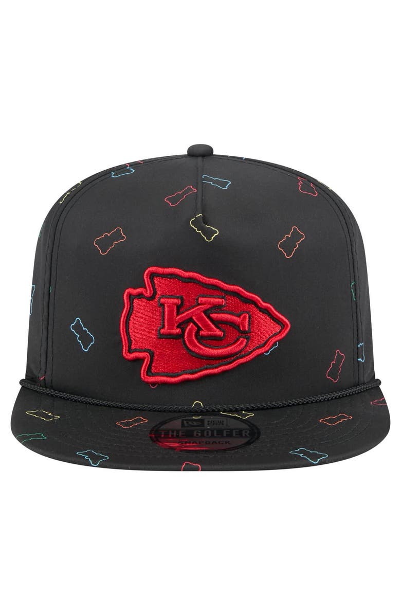New Era Men's New Era Black Kansas City Chiefs Gummy Golfer Snapback Hat, Alternate, color, Black