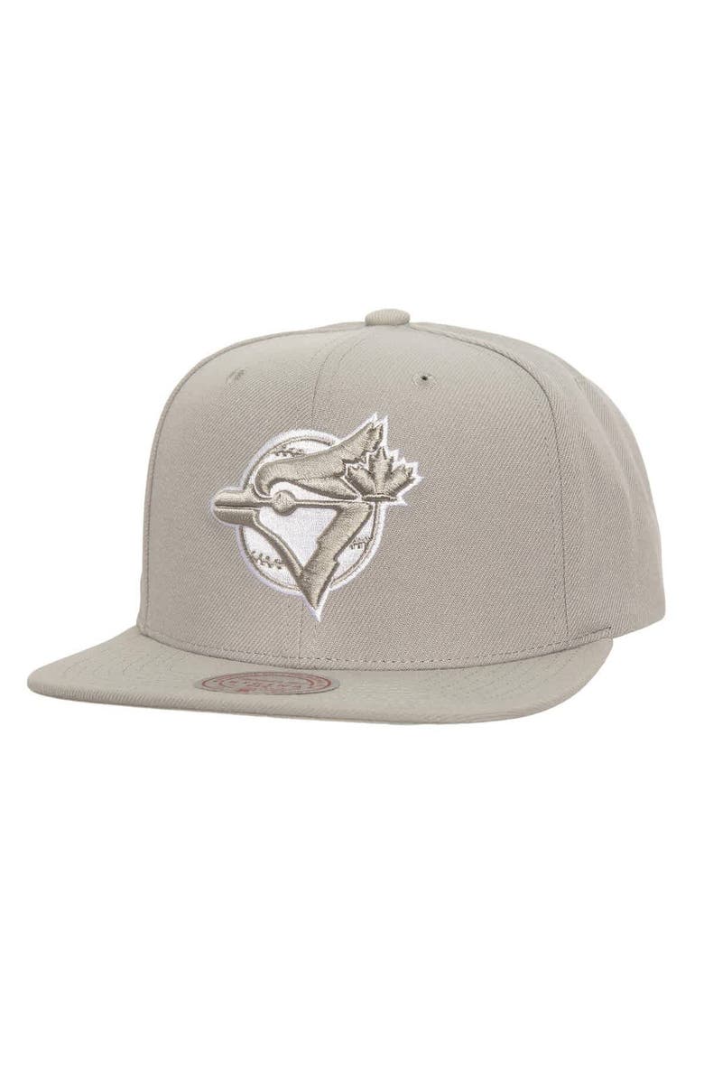 Mitchell & Ness Men's Mitchell & Ness Gray Toronto Blue Jays Snapback Hat, Main, color,