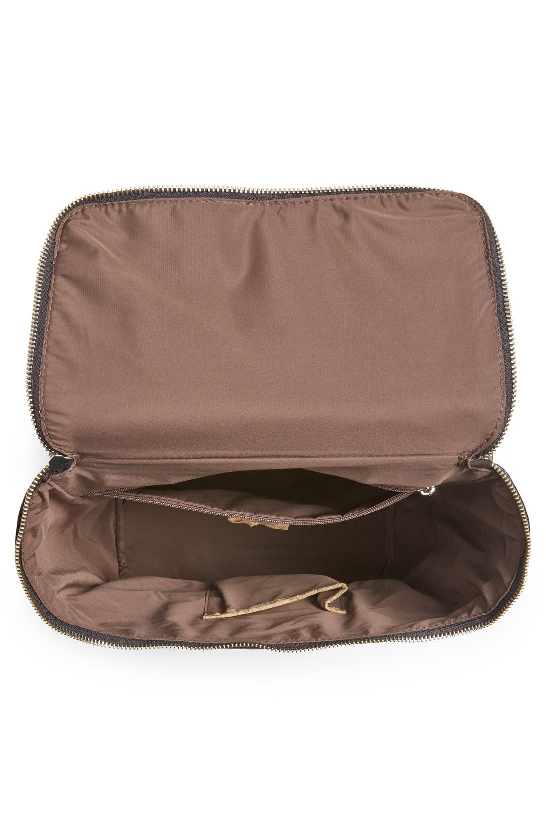 'Brave' Faux Leather Backpack, Alternate, color, BLACK