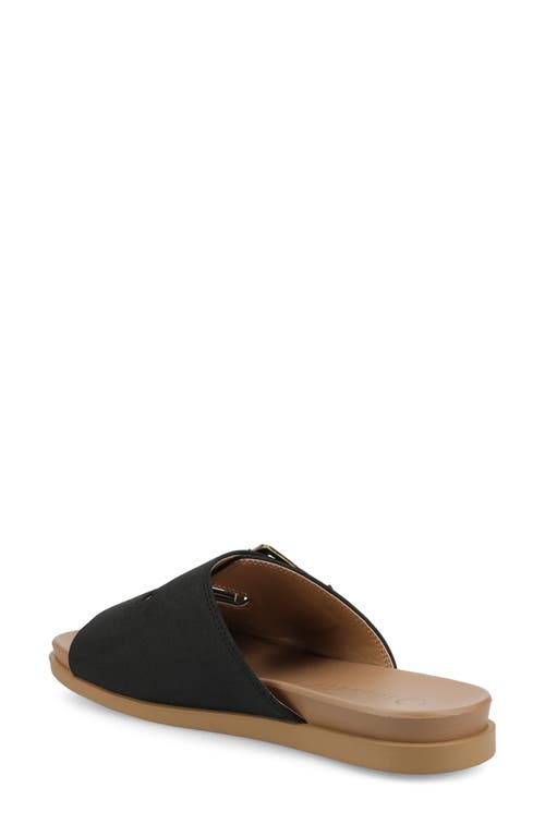 Shop Journee Collection Cosette Slide Sandal In Black Cosette