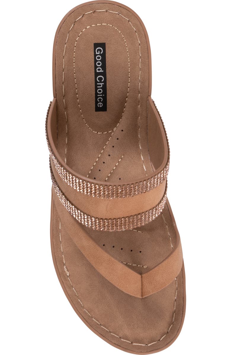 GOOD CHOICE NEW YORK Brazen Wedge Sandal, Alternate, color, Tan
