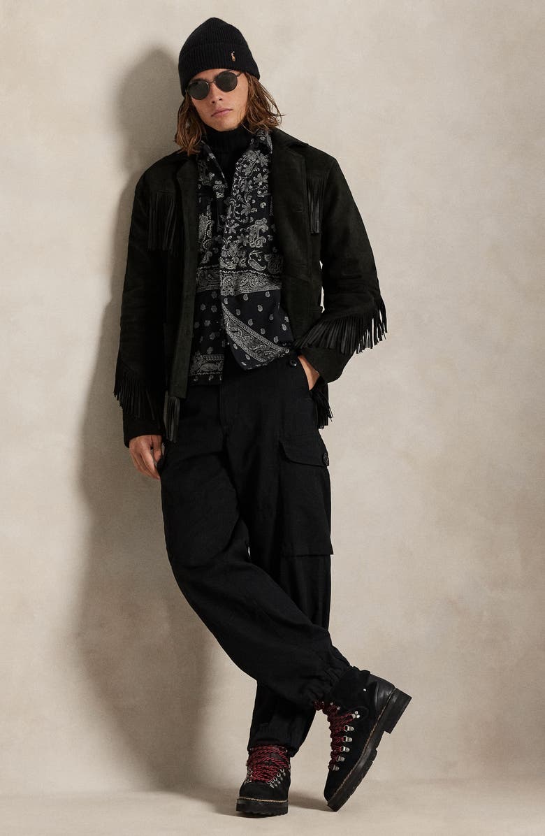 Polo Ralph Lauren Classic Fit Bandana Print Flannel Long Sleeve Camp Shirt, Alternate, color, 6989 Yukon Patchwork Bandana