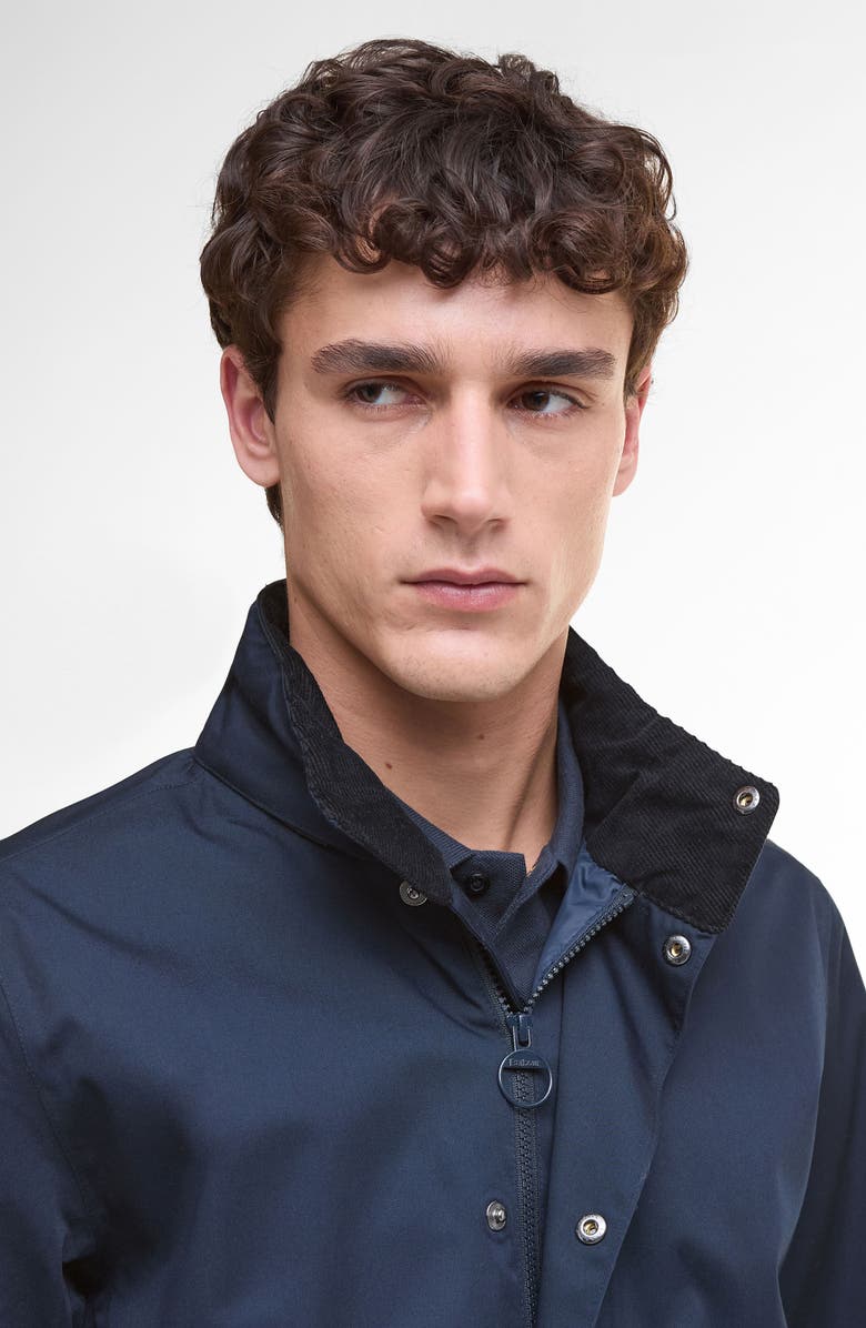 Barbour Chelsea Waterproof Twill Jacket, Alternate, color, Navy