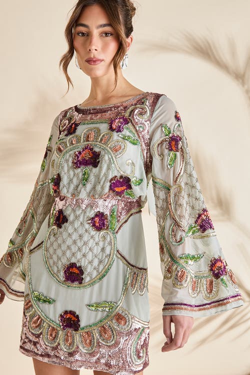 Coast Heavily Embellished Sequin Mini Dress In Multi
