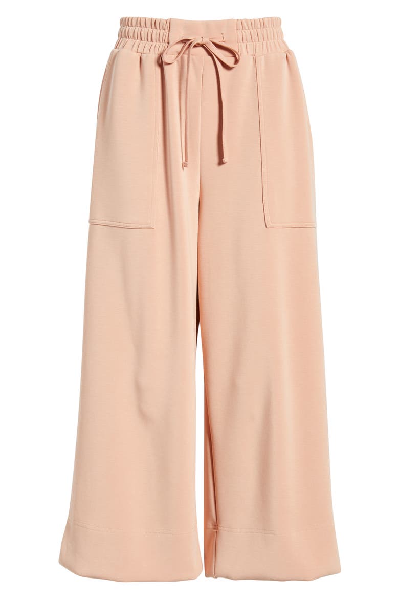 Crop Drawstring Pants, Alternate, color, CONCH
