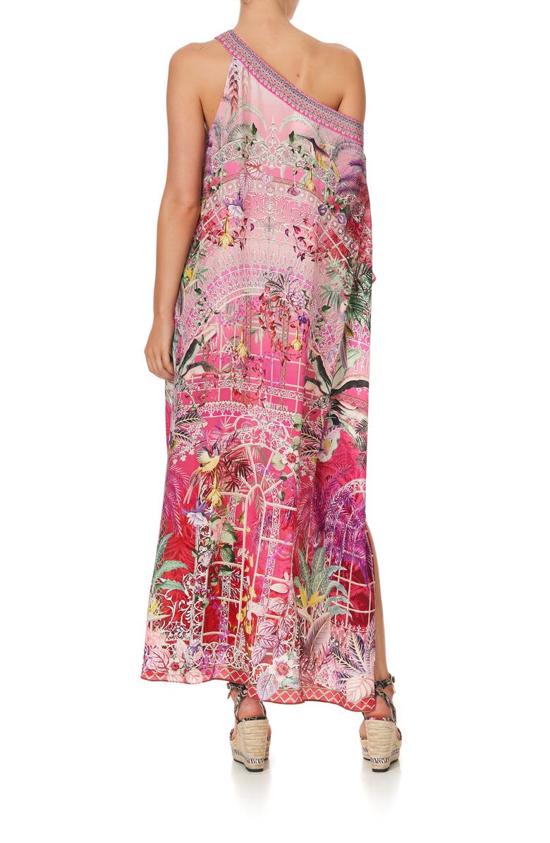 Camilla Women's Print One-Shoulder Cover-Up Caftan, Alternate, color, 