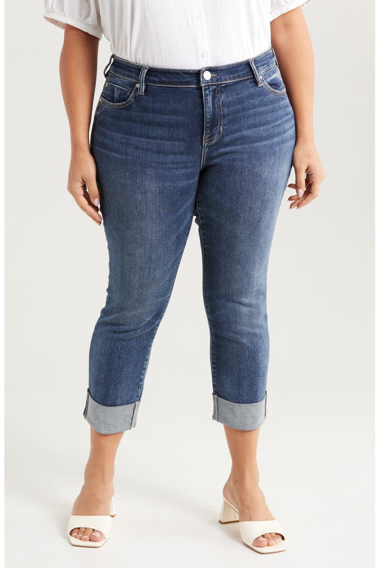Charlie Cuffed Mid Rise Crop Slim Jeans, Main, color, WELLS
