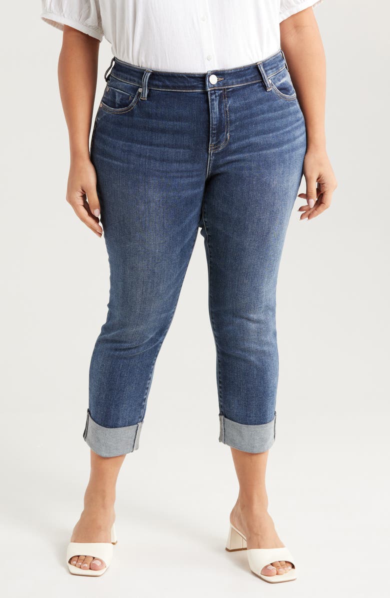 Liverpool Los Angeles Charlie Cuffed Mid Rise Crop Slim Jeans, Main, color,