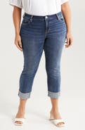 Liverpool Los Angeles Charlie Cuffed Mid Rise Crop Slim Jeans