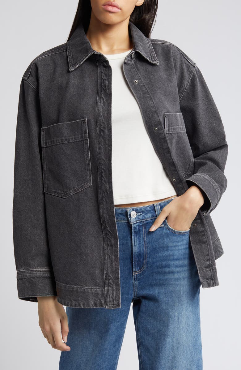 Treasure & Bond Denim Shacket, Main, color, 
