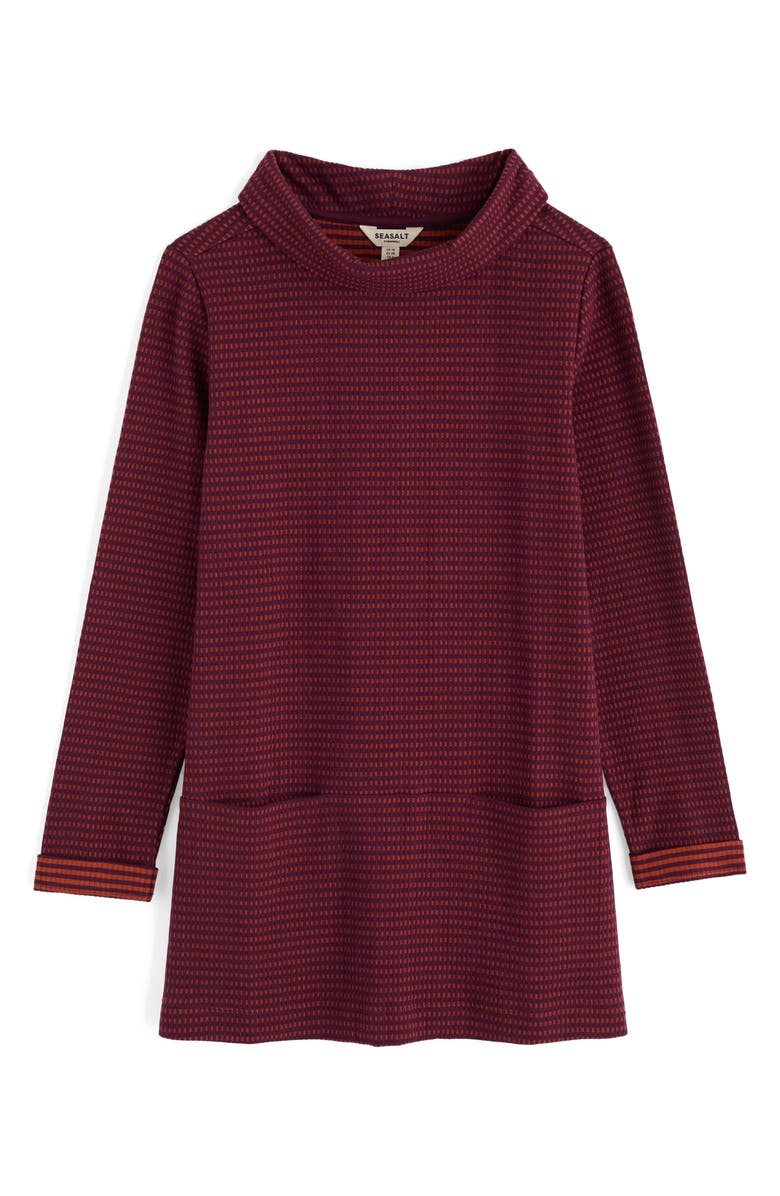 Seasalt Cornwall Mawgan Turtleneck Organic Cotton Tunic Top, Alternate, color, Bramble Bank Dark Hellebore