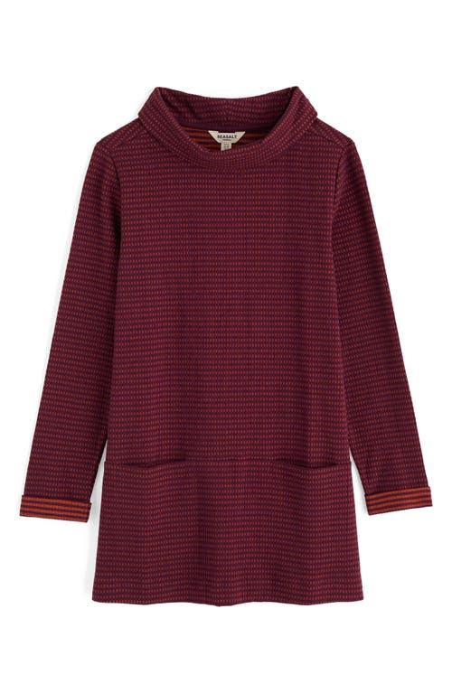 Seasalt Cornwall Mawgan Turtleneck Organic Cotton Tunic Top In Burgundy