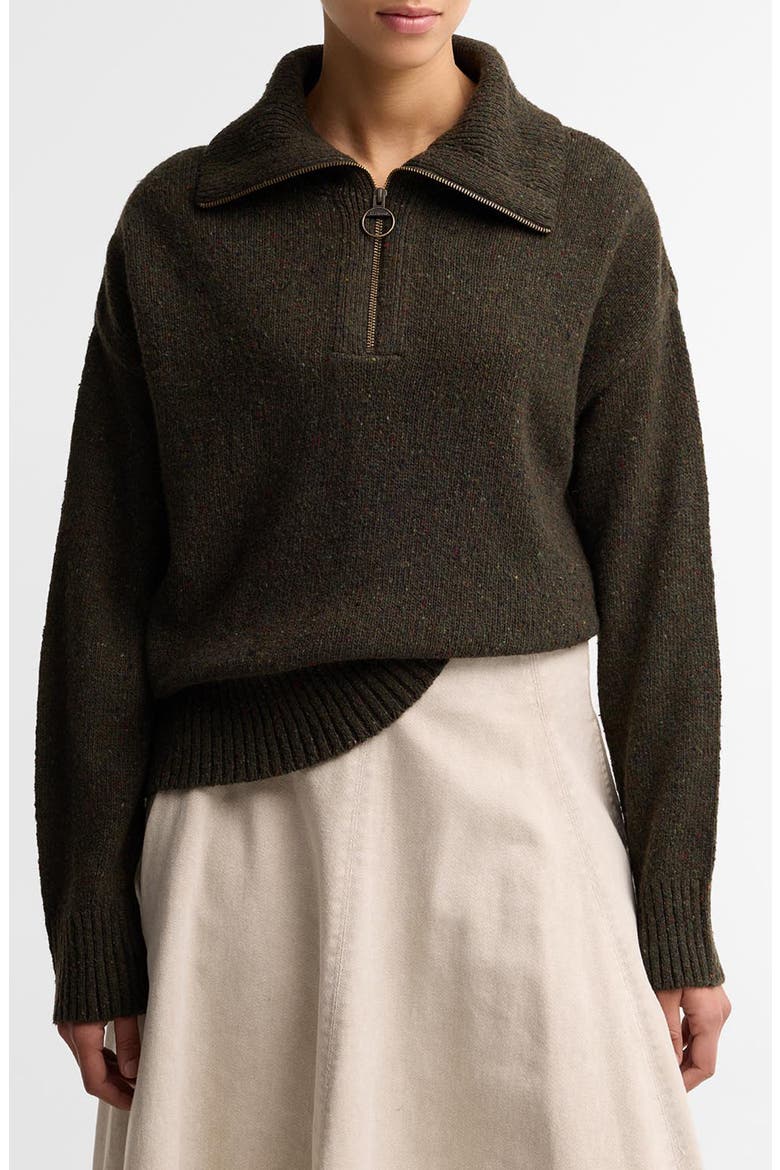Lavensdale Wool Blend Half-Zip Sweater, Main, color, OLIVE