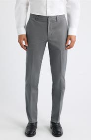 Nordstrom Everyday Flat Front Stretch Cotton Trousers