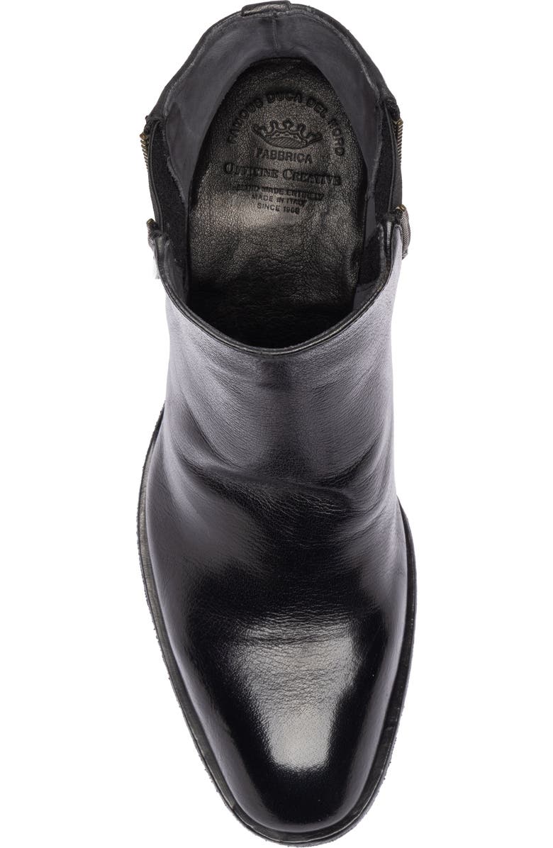 Officine Creative Sydne 015 Suede Pointed-Toe Bootie, Alternate, color, Black