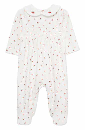 Little Me Tiny Cherries Pima Cotton Footie