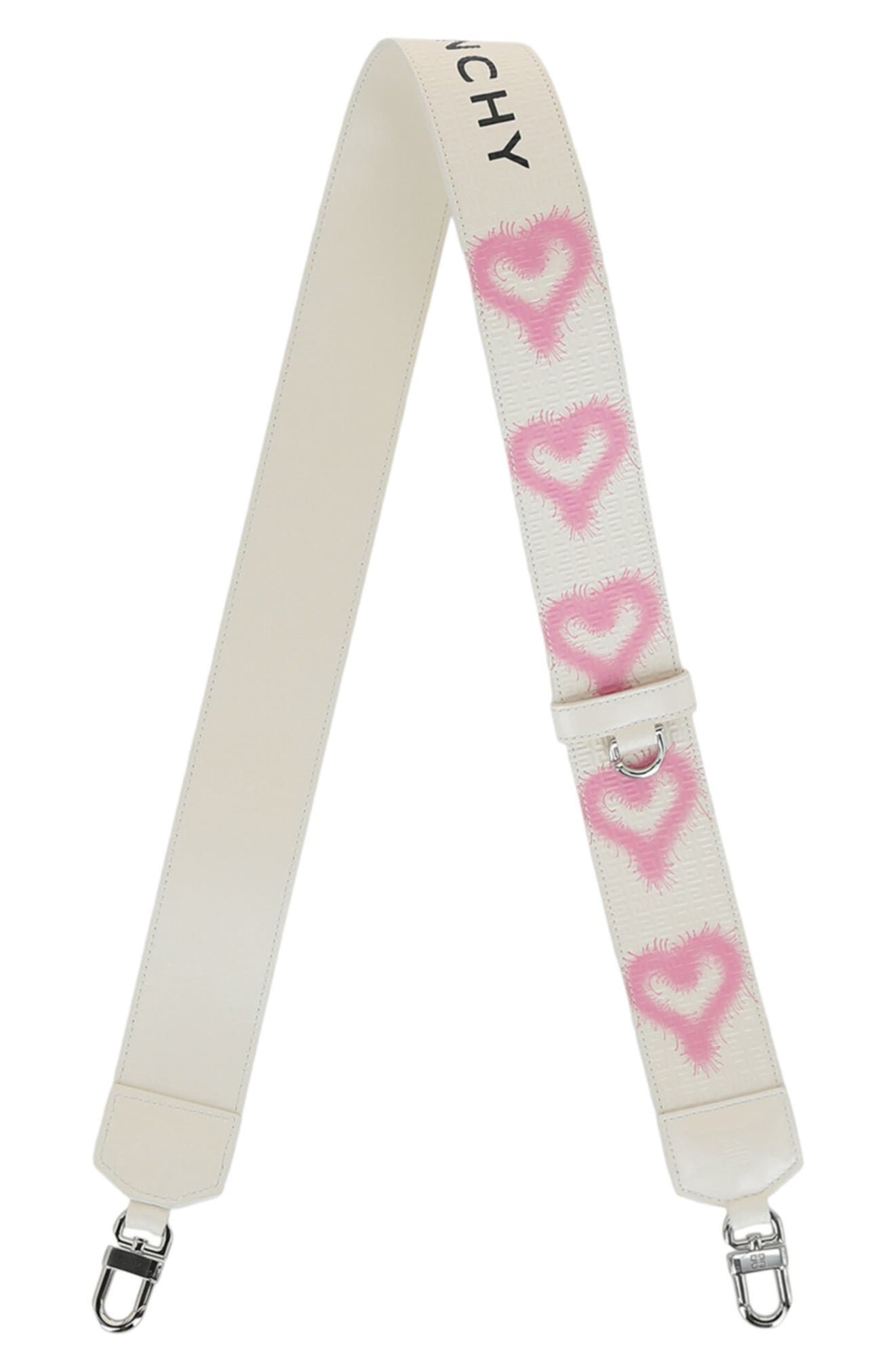 Givenchy Leather Bag Strap, Main, color, White Pink