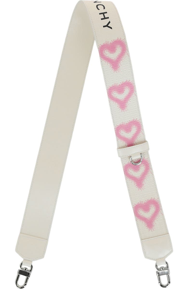 Givenchy Leather Bag Strap, Main, color, White Pink