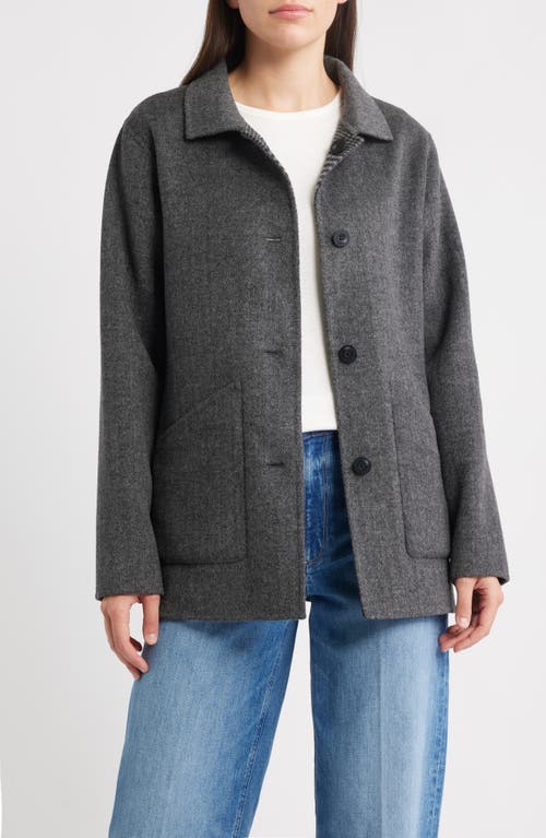 Pendleton Reversible Wool Blend Jacket In Gray