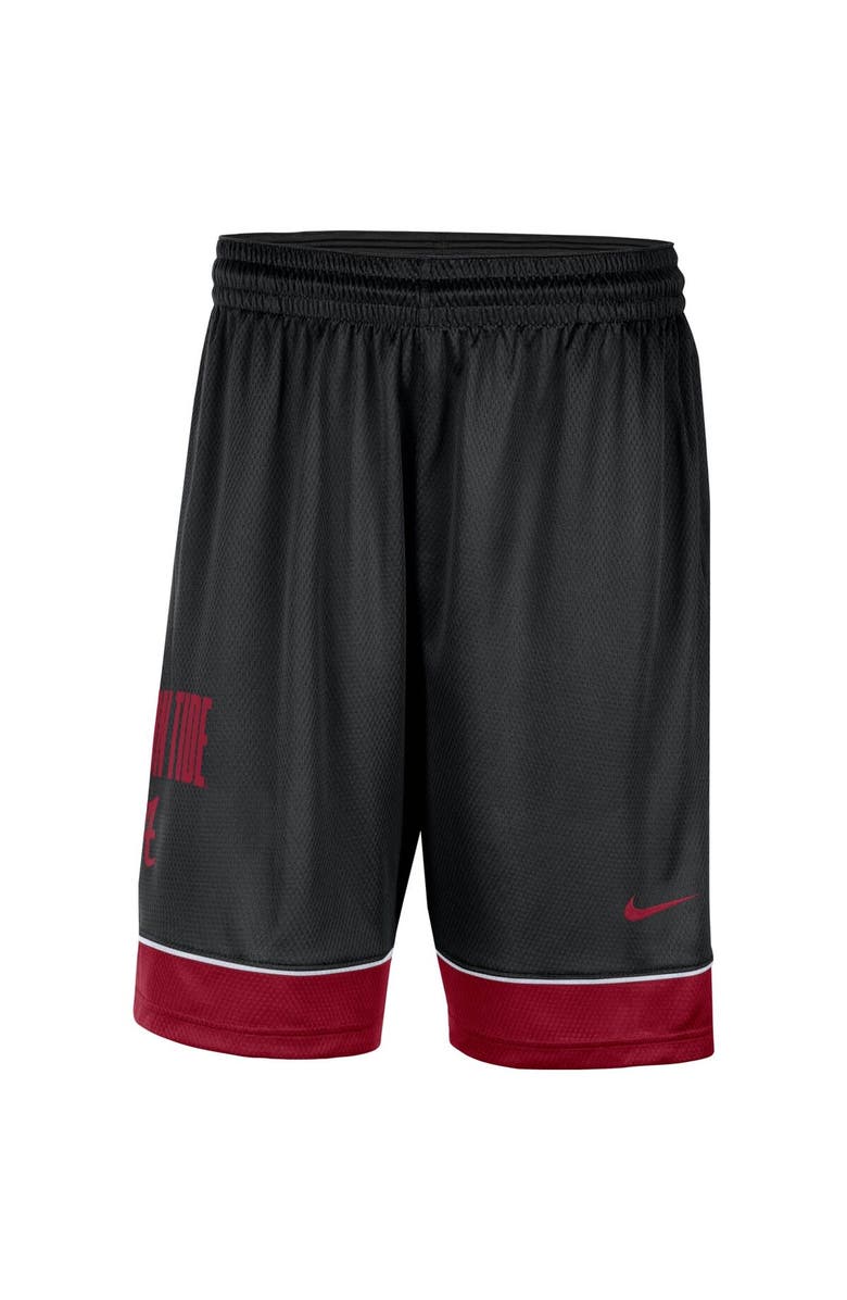 Nike Men's Nike Black Alabama Crimson Tide Fast Break Performance Shorts, Alternate, color, 