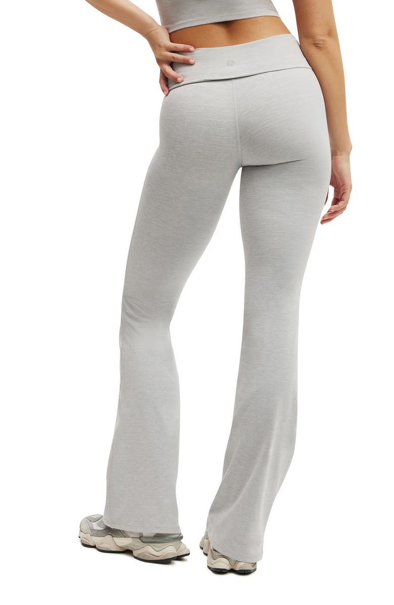 COTTON ON BODY Women's Active Ultra Soft Roll Over Flare, Alternate, color, Light Grey Marle
