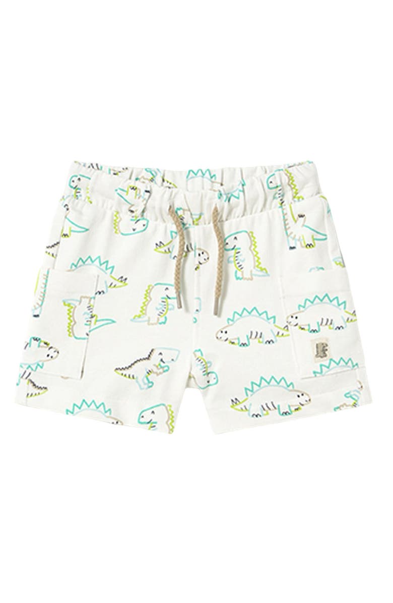 Mayoral Dinosaur Drawing Bermuda Shorts, Main, color, Teal