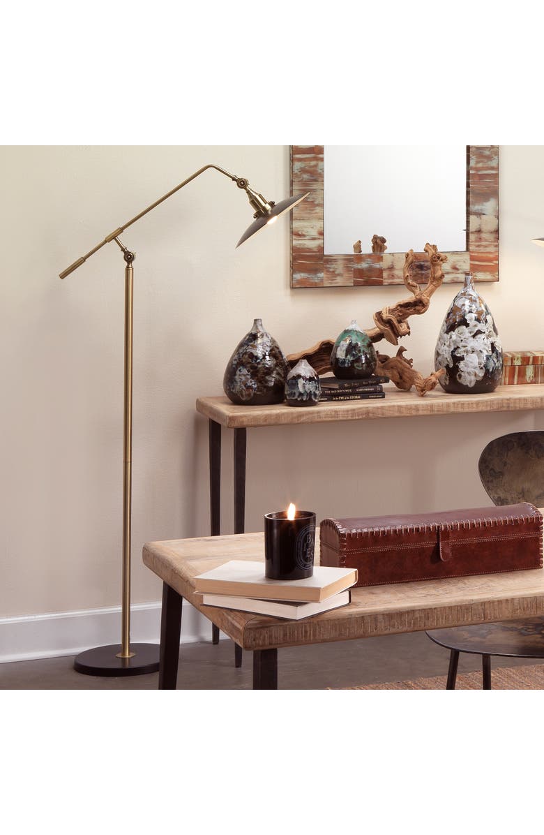 JAMIE YOUNG Mid-Century Modern 1-Light Floor Lamp, Alternate, color, Antique Brass