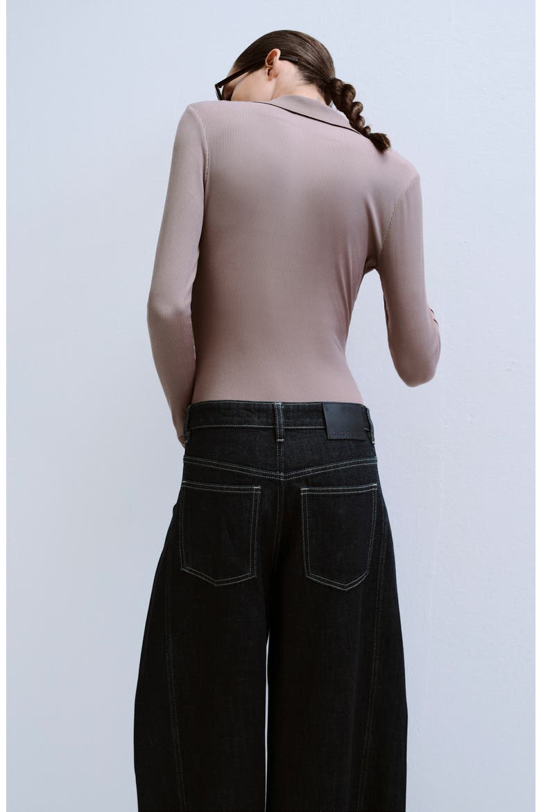 Mid Rise Balloon Jeans, Alternate, color, BLACK