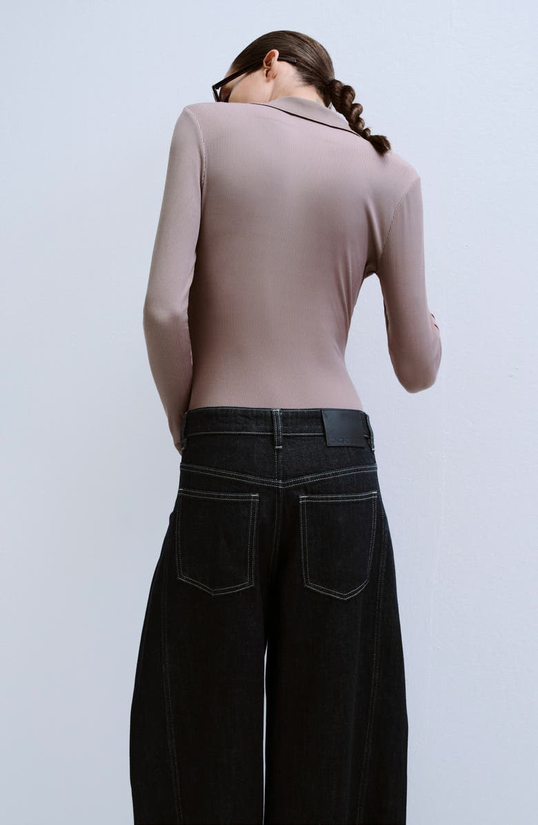 MANGO Mid Rise Balloon Jeans, Alternate, color, Black