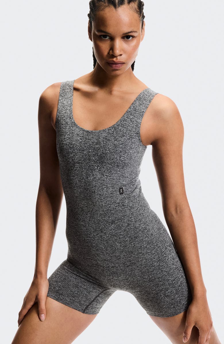 On Studio Knit Bodysuit, Alternate, color, Graphite Heather