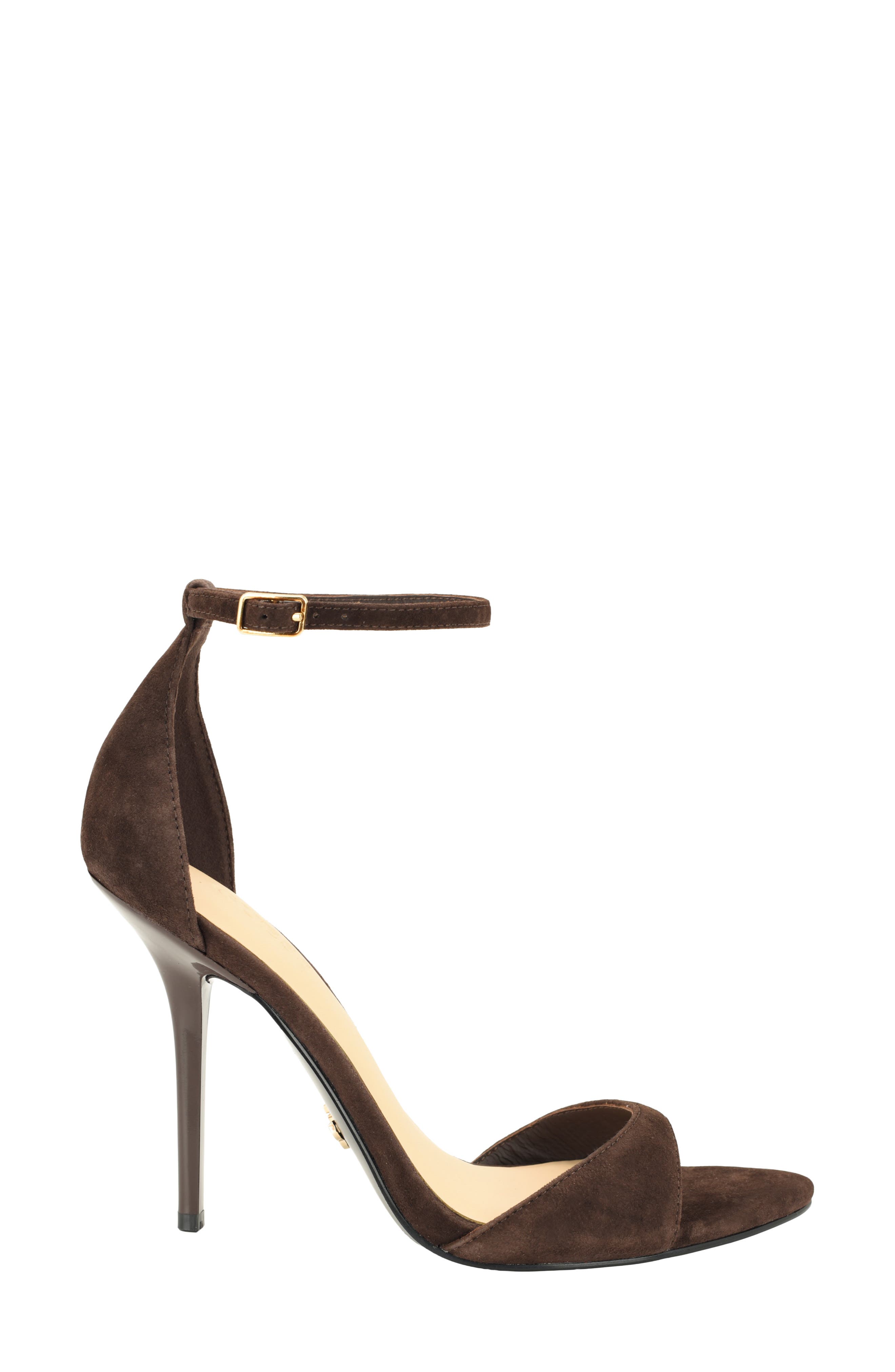 Olivey Ankle Strap Sandal, Alternate, color, DARK BROWN