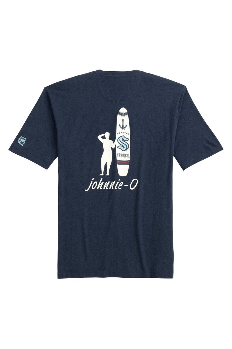 Men's johnnie-O Navy Seattle Kraken Heathered Spencer T-Shirt, Alternate, color, Navy