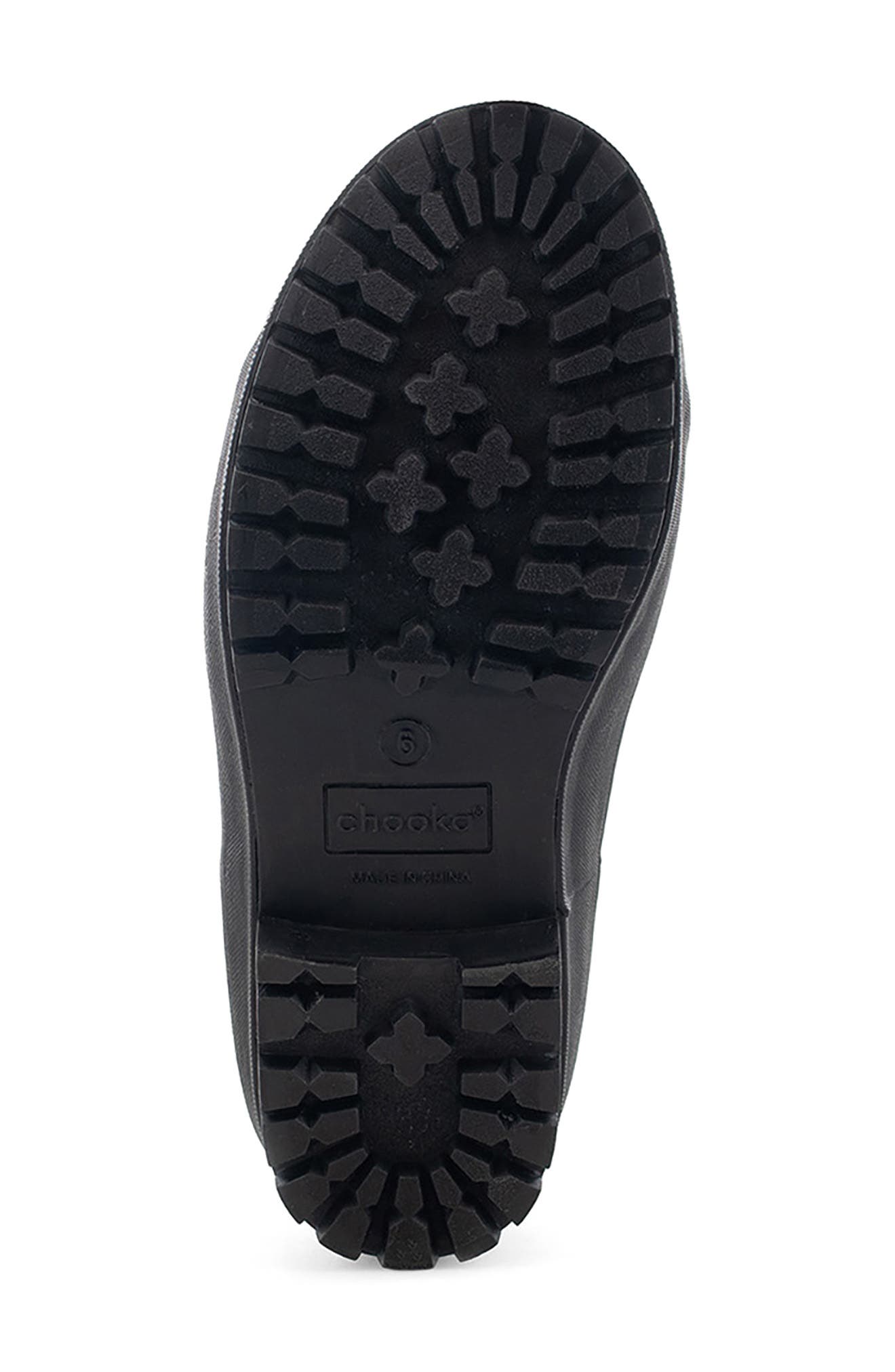 Chooka Waterproof Faux Fur Lined Chelsea Rain Boot, Alternate, color, Black