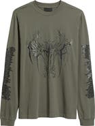 RtA Lawrence Cyber Sigilism Long Sleeve Graphic T-Shirt