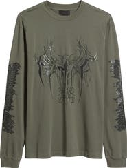 RtA Lawrence Cyber Sigilism Long Sleeve Graphic T-Shirt