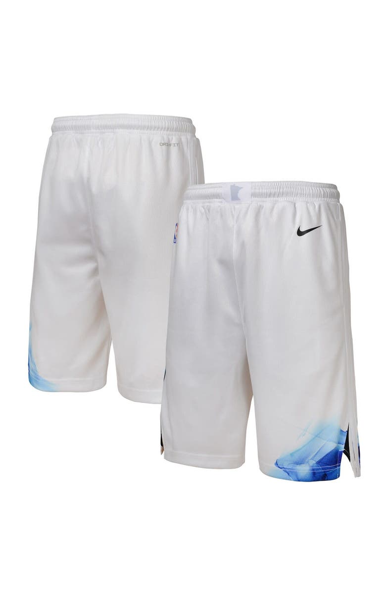 Nike Youth Nike  White Minnesota Timberwolves 2024/25 City Edition Swingman Performance Shorts, Alternate, color, 