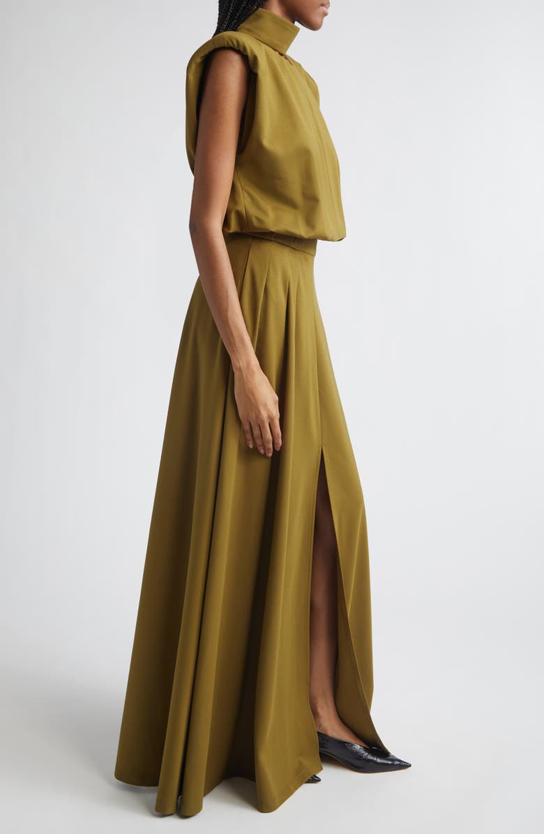 ISRAELLA KOBLA Nadina Cutout Detail Dress, Alternate, color, Olive Green