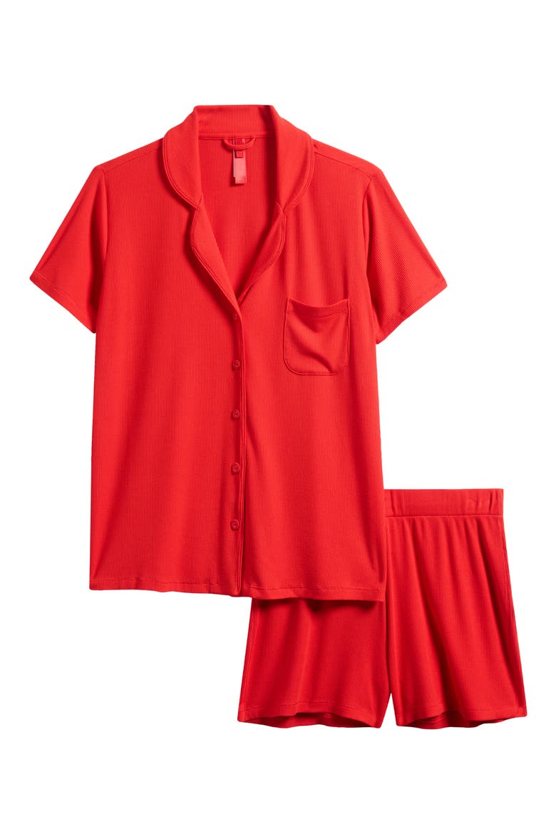 Soft Lounge Short Sleep Set, Alternate, color, CHERRY