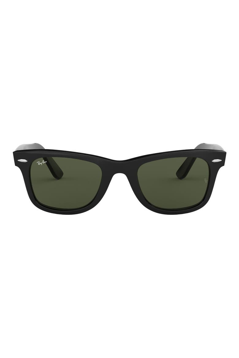 52mm Square Sunglasses, Main, color, BLACK