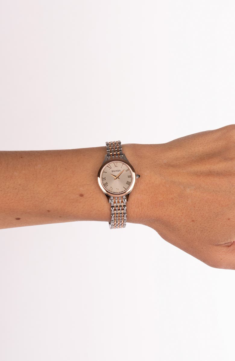 Balmain de Balmain Bracelet Watch, 25mm, Alternate, color, Two Tone Steel Rose Pvd